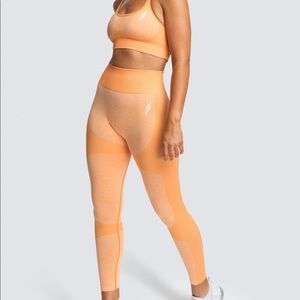 doyoueven seamless leggings orange sorbet